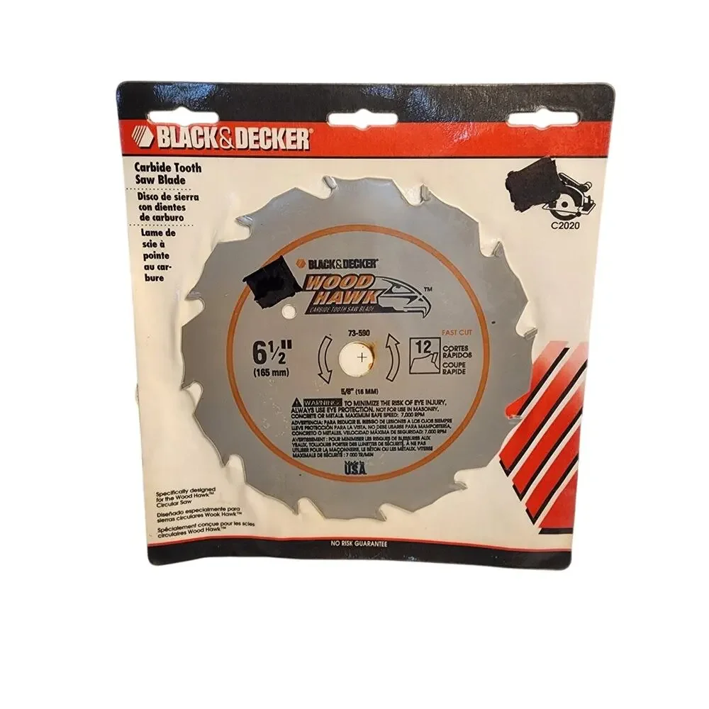 Black & Decker Wood Hawk C2020 Carbide Tooth Saw Blade 6.5